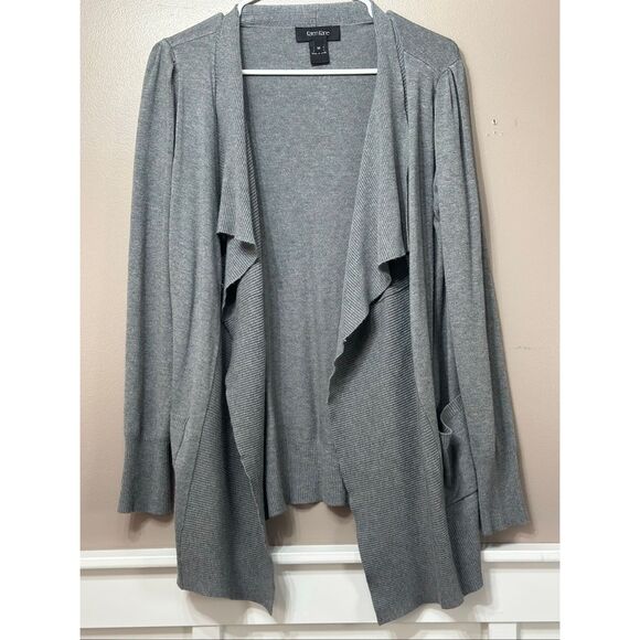 NWOT Karen Kane Ribbed Drape Open Front Cardigan Women's Medium - Picture 2 of 11